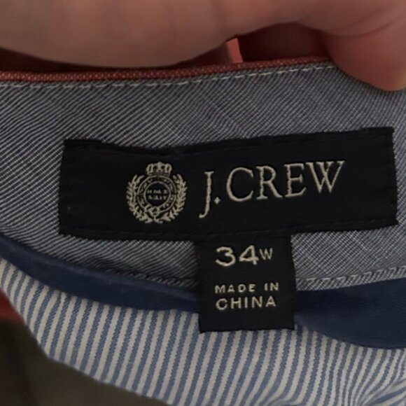 J Crew Men's Gramercy Shorts cotton linen 10" Red Size 34 Casual Summer Basic - Picture 11 of 12